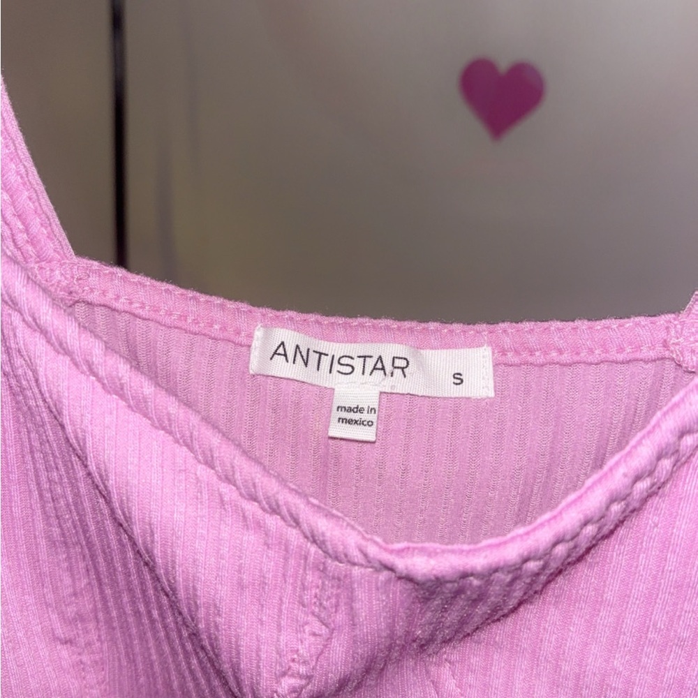 Pink Ribbed Tank Top - Picture 2 of 4